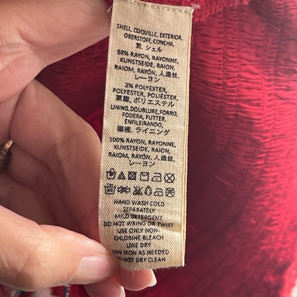 FREE PEOPLE BABY LOVE SMOCKED BODYCON
SHORT DRESSES Sheer Bright Red Small - Picture 7 of 9